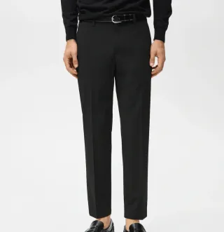 Pantalón de vestir Mango Negro Hombre