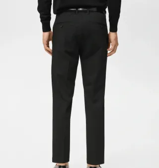 Pantalón de vestir Mango Negro Hombre