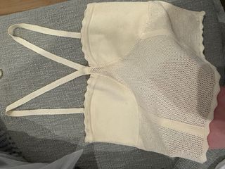 Top Zara Lencería Beige Talla M