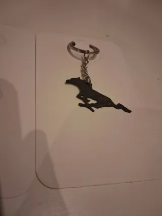 Llaveros Logo Mustang Fibra Carbono real