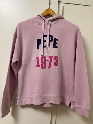Sudadera Pepe Jeans Rosa Logo 1973