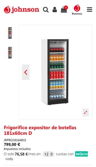 Vitrina Bar Johnson Bebidas