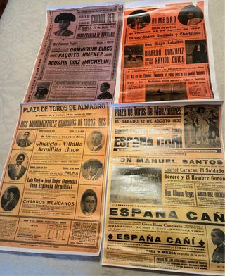 Reproducción carteles corridas de toros