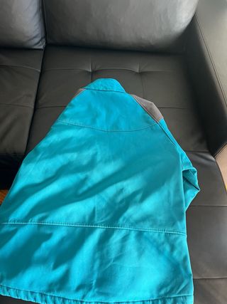 Chaqueta Invierno Térmica Gris y Turquesa