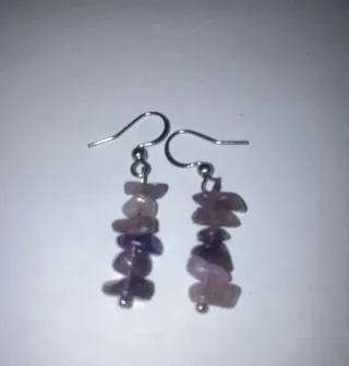 Orecchini chip pietra ametista