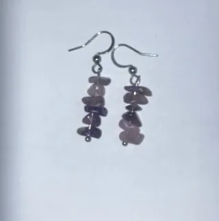 Orecchini chip pietra ametista