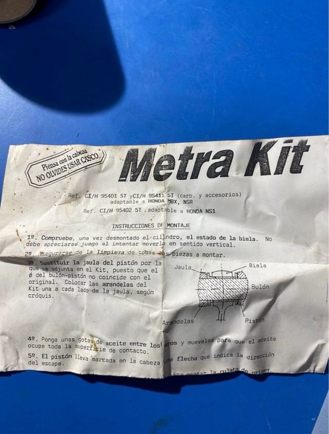 Cilindro Metrakit Honda NS1