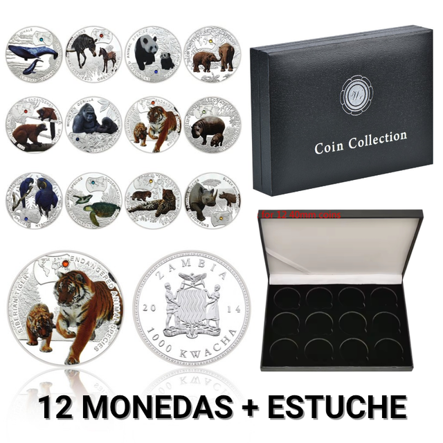 ZAMBIA 12 MONEDAS + ESTUCHE DE COLECCIÓN