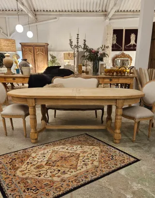 Mesa antigua de roble EXTENSIBLE