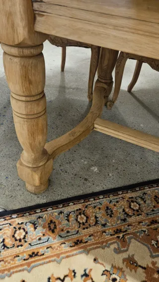 Mesa antigua de roble EXTENSIBLE