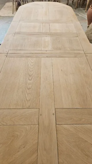 Mesa antigua de roble EXTENSIBLE