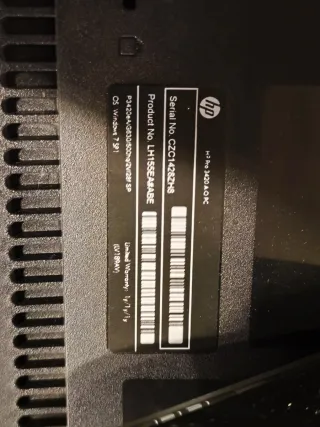 Ordenador Sobremesa HP Negro