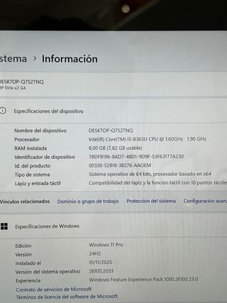 Tablet HP Elite x2 Windows Plata
