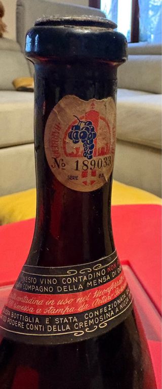 2 Bottiglie Vuote Barbera D'Asti e Barbera 1967