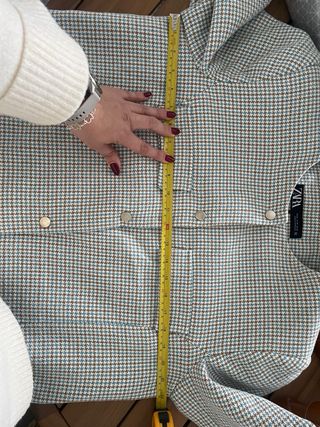 Chaqueta Zara cuadros hombreras Talla XL