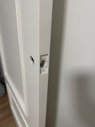 Puerta madera maciza blanca