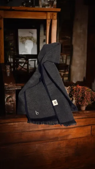 Bufanda b.Hombre Rayon 100% Gris Oscuro