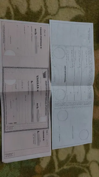 Carta Vaglia Postale Vintage