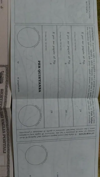 Carta Vaglia Postale Vintage