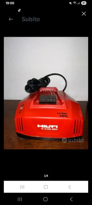 Caricabatteria Hilti Li-Ion CPC C 4/36-350