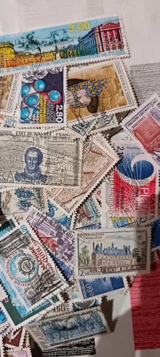 300 sellos de Francia, usados, sin repetir
