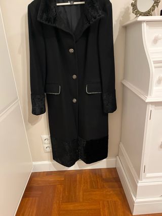 Abrigo Zara Fiesta Vintage Negro