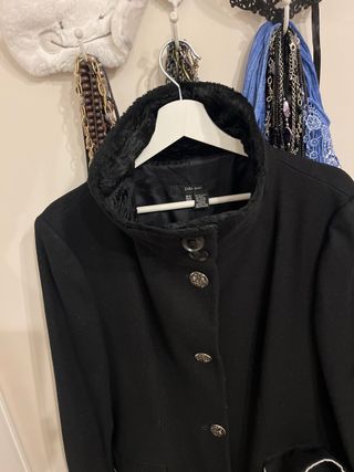 Abrigo Zara Fiesta Vintage Negro