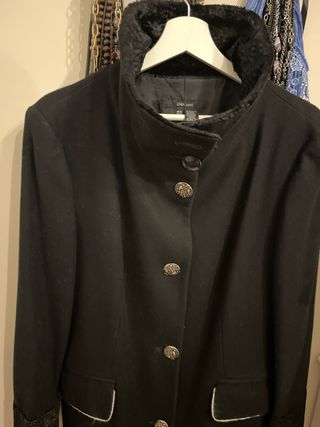 Abrigo Zara Fiesta Vintage Negro