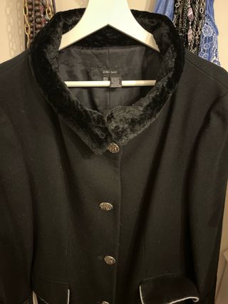 Abrigo Zara Fiesta Vintage Negro