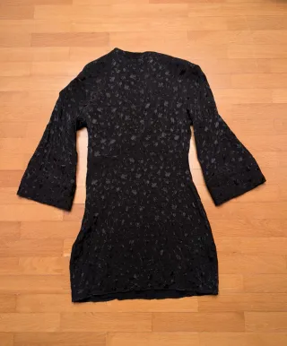 Vestido Zara Negro Estampado