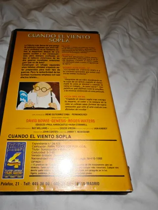 VHS Cuando el Viento Sopla (Raymond Briggs)