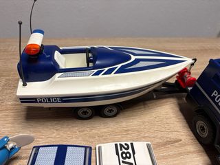 Playmobil 2 coches y lancha