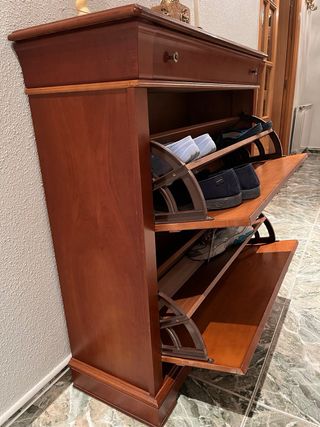 Mueble zapatero madera estilo clásico