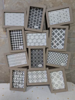 Cuadro con marcos de fotos 10x15cm