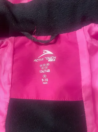 Abrigo de esquí para niña rosa