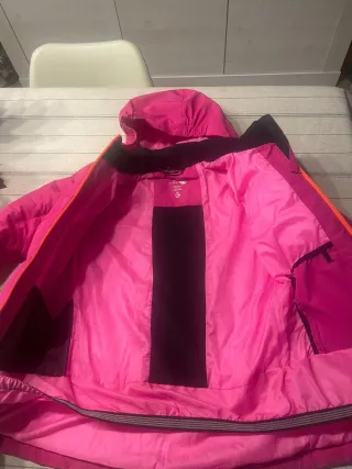 Abrigo de esquí para niña rosa