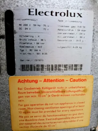 Frigorífico absorción 36L