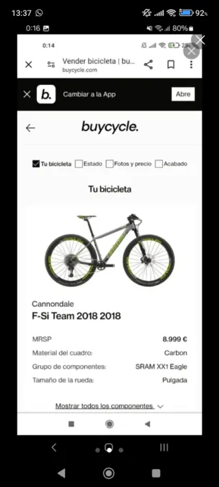 Cannondale FSI Team - Piezas