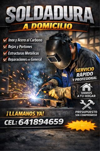 Soldador a domicilio  reparamos todo tipo de metal