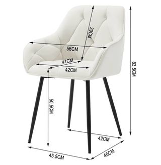 Silla de comedor beige y negra