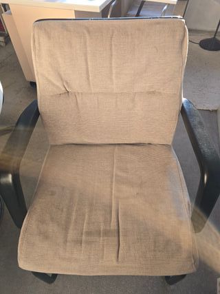 Set di 2 poltrone da ufficio confidenti con base a rotelle