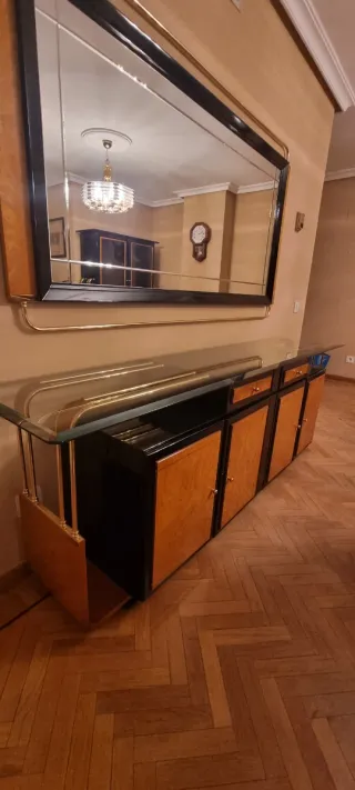 Aparador moderno cristal y madera