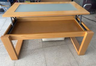 Mesa centro elevable madera