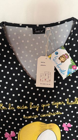 Vestido Anabel Lee Negro Lunares