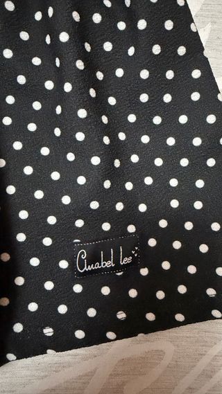 Vestido Anabel Lee Negro Lunares