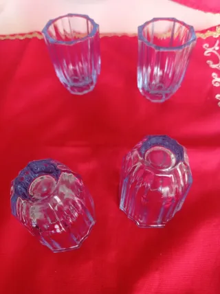 Bicchierini da liquore vintage blu anni '50