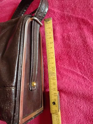 Bolso vintage cuero marrón