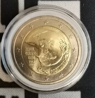 Moneda 2€ Conmemorativa Portugal 2017 Raúl Brandão