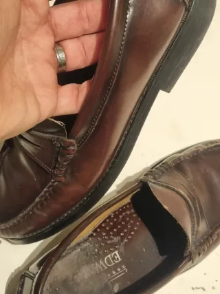 Mocasines de piel hombre burdeos