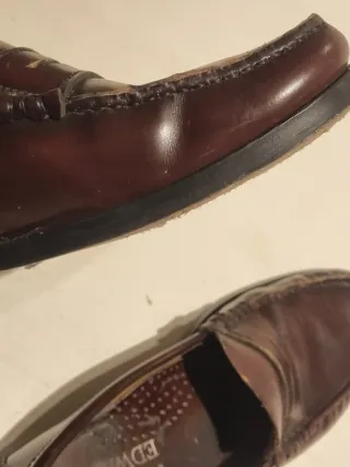 Mocasines de piel hombre burdeos